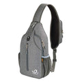 WATERFLY Crossbody Sling Backpack Sling Bag Travel Hiking Chest Bags Daypack (Dark gray) - color: Dark Gray