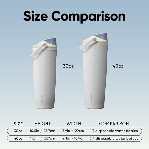 Owala FreeSip Sway Stainless Steel Water Bottle 30 oz Iced Breeze - color: Iced Breeze, size: 30 Ounces