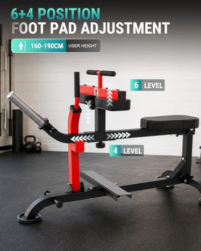 HVO Seated Calf Raise Machine,Dual Resistance System 660LBS - color: Red