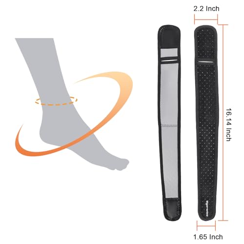 Achilles Tendonitis Brace, 1Pcs Adjustable Achilles Ankle Strap for Men, Gray Ankle Brace with Silicone Pad for Achilles Pain, Running, Cycling, Hiking, Sports - color: Gray
