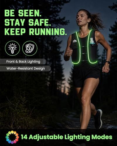 Zelvot Running Vest for Women Men, Touchscreen Phone Pocket - color: Reflective Black, size: X-Small-Small