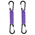 BRAVESHINE Paracord Keychain Carabiner Clip | D Ring Hanger Lanyard Hook - color: Purple