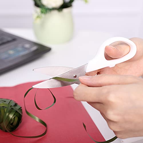 YOUGUOM 6in White Scissors, Multipurpose for Office School Crafts Sewing