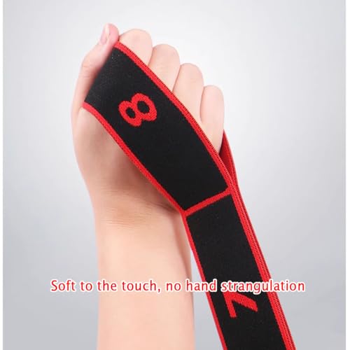 Number Stretch Resistance Band with Clear Markings Stretch Strap Fitness Resistance Band for Stretching and Yoga Elastic Exercise Band with Loops，Elastic Training Bands for Flexibility - size: about 31.5~33.5IN