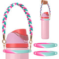 HEYSKAY Water Bottle Handle Strap for Stanley 20-40oz Tumbler Handle Strap - color: Rose Green