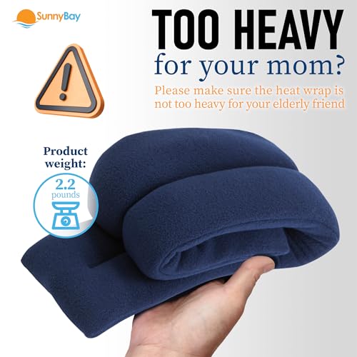 SunnyBay Heating Pad, Neck and Shoulder Wrap, 26 inch, Navy Blue - color: Navy Blue
