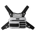 Fitdom Running Chest Pack for Men, Tactical Sports Utility Bag with Pockets - color: White, style: Maximum Stability