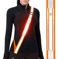 Fokia Kunbio LED Reflective Running Gear High Visibility Reflective Belt Sash with Armband for Walking at Night,Adjustable Running Safety Gear Light Up Running Belt for Runners Walkers Men Women - color: Orange
