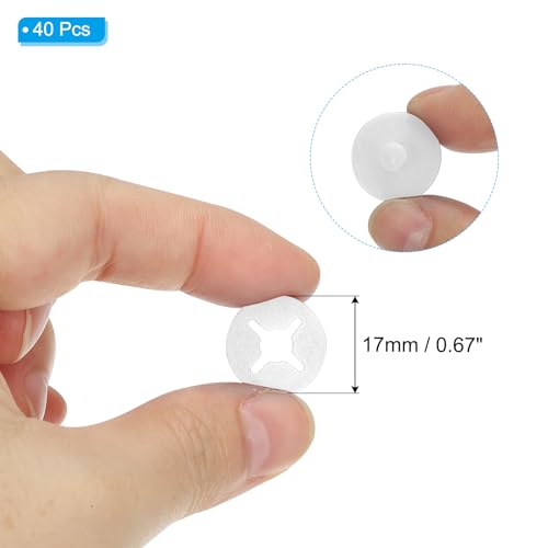 PATIKIL Running Bib Race Clips, 40 Pcs Race Fastener Race Number Buckle Fixing System Marathon Number Buckles Fasteners Holders for Runners Field, White - color: White