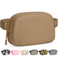 Pritent Fanny Packs for Women Crossbody Belt Bag With Zipper Back Pocket - color: Khaki, size: Large