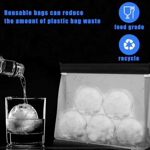 4 Pack Reusable Ice Storage Bags,Leak Proof Ice Bags With Secure Zip Close Design,Bpa-Free Ice-Bags,Free Lunch Bag,Durable Ice Bag,Freezer Storage Bag for Ice and Food Storage - size: 4pcs