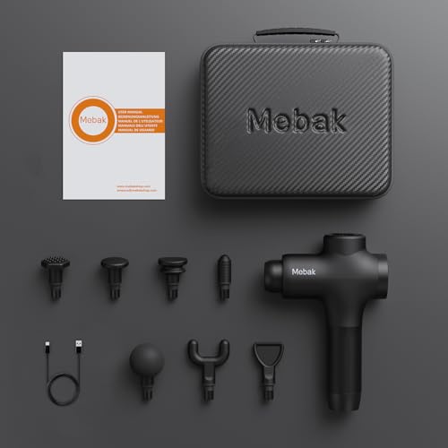 Mebak 3 Massage Gun Deep Tissue, Muscle Massager for Athletes Pain Relief - color: Black