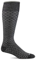 Sockwell Women's Featherweight Fancy Moderate Graduated Compression Sock - color: Charcoal, size: Medium-Large