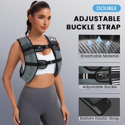 Weighted Vest Woman,Weight Vest for Women Men, - color: Grey, size: 20LB