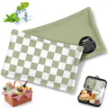 VIHOSE 2 Pcs Ice Packs for Lunch Box Bag - color: Olive Green, style: Checkerboard