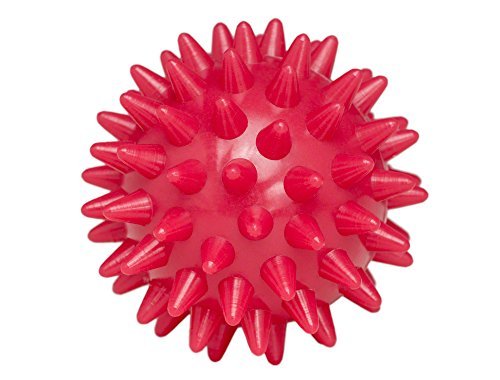 SOLE Premium Foot Care Products Saj Ball - Stocking Stuffer, Spiky Hand & Foot Mini Massager for Focus, Travel, Instant Relaxation - Gift Box, Red - color: Red