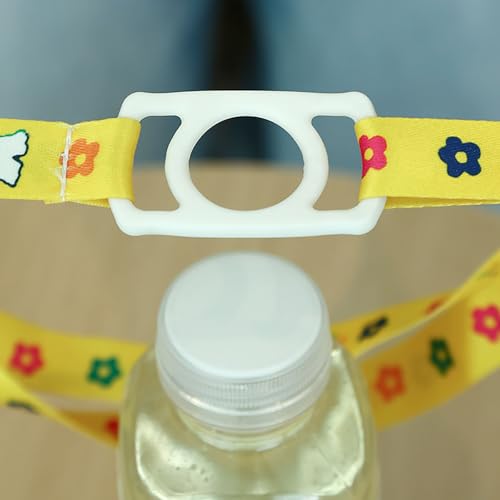 Mineral Water Shoulder Strap, 2 Pcs Silicone 22 Inch Adjustable Length for Carrying a Water Bottle Outdoors