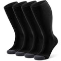 FITRELL Wide Calf Compression Socks for Women & Men - color: Black*4-wide Calf, size: Large-X-Large