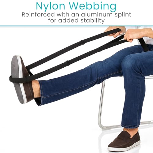 Vive Leg Lifter Strap - Leg Raise Stretch Strap w/Loop for Physical Therapy