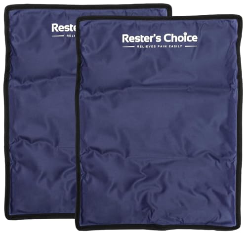 2 Pack Large Ice Packs for Injuries | 11" x 14.5" | Hot & Cold Pack | Reusable Gel Pack, Durable Construction, & Flexible When Frozen (Dark Blue, 11x14.5 Inch (Pack of 2)) - color: Dark Blue, size: 11x14.5 Inch (Pack of 2)