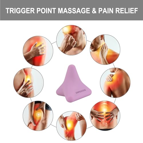 Manual Trigger Point Massage Tool Small Massager Ball 3″×2.6″ Purple - color: Purple
