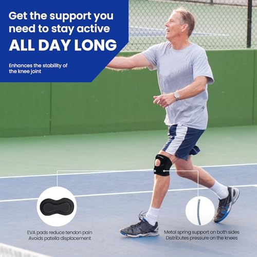 Galvaran Patellar Knee Brace Support Strap Knee Pain Relief Adjustable Knee Strap for Tendonitis, Arthritis, Jumpers, Tennis Running Injury Recovery (Medium) - size: Medium