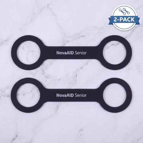2 Pack Silicone Universal Cuff,Assistive Hand Grip Holder for Special Needs,Mobility Daily Living Aid, Therapy - color: BLACK