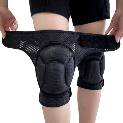 Garden Knee Pads for Women Men, Breathable & Elastic Straps, Black L,1 Pair - color: Black, size: Large