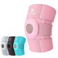 Kuangmi Knee Brace with Side Stabilizers & Patella Gel Pad,Adjustable Compression Knee Support with Arthritis Relief,Injury Recovery,Running,Weightlifting,Climbing(Pink,2-Springs,L/XL - color: Pink(2 Springs), size: L/XL