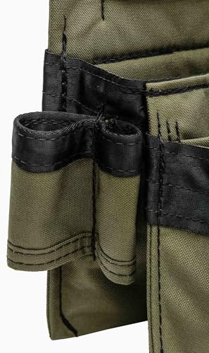 The Diamondback Eagle Tool Pouch - Modular Utility Pouch for 4" Tool Belts - Ideal Carpenter & Electrician Tool Pouch for Nuts, Punches & Fasteners - style: Ranger Green - Right Side