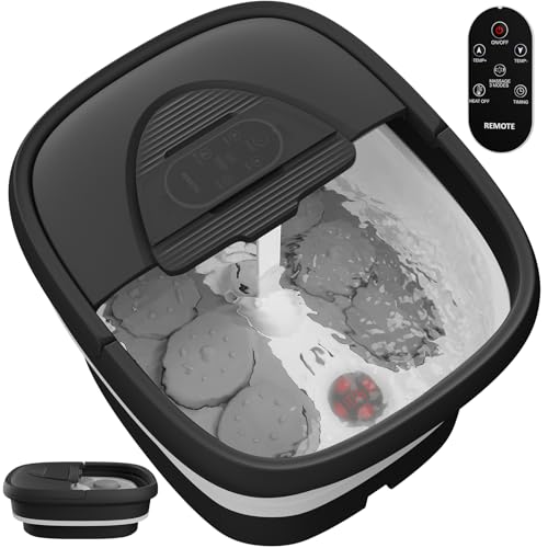 Foot Spa Collapsible, Foot Bath Massager with Heat, Remote, Timer