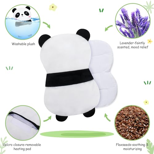 Panda Microwavable Heating Pad for Period Pain Relief Panda Heating Pad - style: White Panda