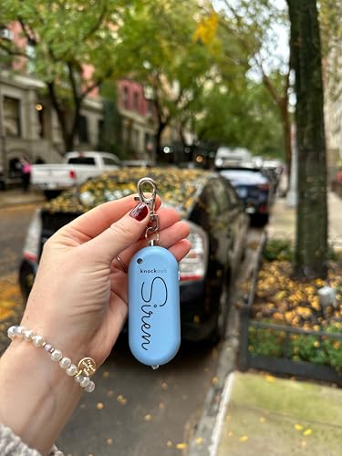 Knockout Siren - Marble - Personal Security Alarm Keychain - Rechargeable - Easy to Use - Super Loud - 130 DB - LED Flashlight - Emergency Safety Alarm for Women, Men, Children, Elderly - TSA Approved - color: Marble