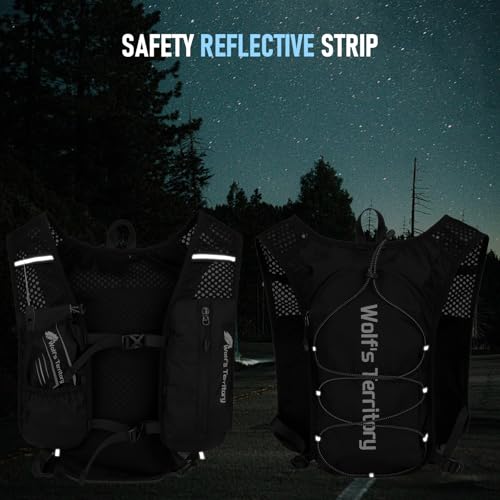 Breathable Hydration Vest with 1L Bladder, Reflective Details & Adjustable Fit for Running, Cycling & Hiking