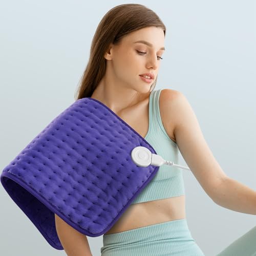 VALGELUIK Heating Pad for Back Pain Relief, 12"x24" Electric Heat Pad Gifts - color: Purple, size: 12 Inch x 24 Inch