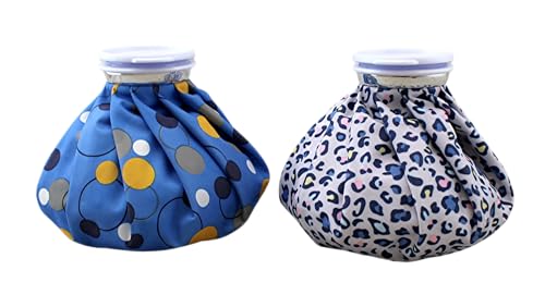 2 Pack Cold & Hot Therapy Pain Relief Ice Water Bag - 9" BPA Free, Leakproof, Stylish Design, 44oz Capacity, Hot & Cold Compress for Headache, Pain Relief by Dependable Industries
