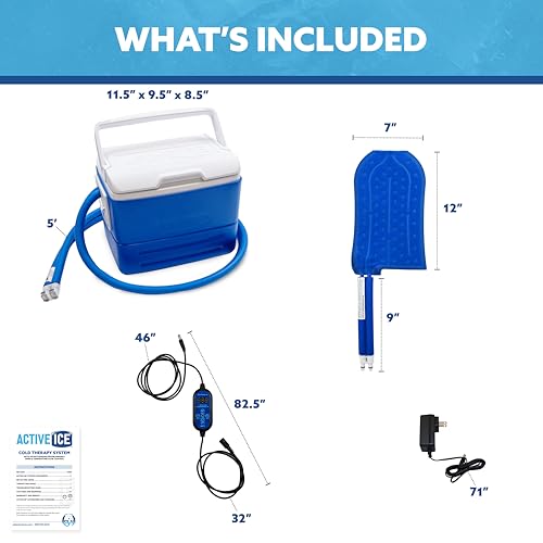Polar Active Ice 3.0 Cold Therapy Ice Machine System with Programmable Timer, Hand and Wrist Compression Pad, Lightweight 9 Quart Cooler, Quiet Pump, Strong Cryotherapy Pain Relief Treatment - style: Hand Wrist Pad