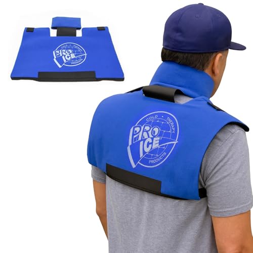 Pro Ice Scapula/Cervical Cold Ice Wrap with Inserts - Adjustable Ice Wrap for Targeted Relief & Soothing Comfort Support for Muscle and Joint Pain - Includes 1 Ice Wrap & Ice Inserts