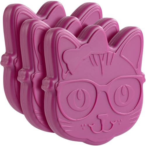 Kids Hard Ice Packs 3 Pack, Slim Reusable Freezer Packs for Lunch Boxes - color: Kitty Cat
