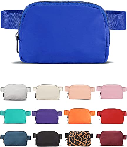 YOSHUYUKI Fanny Pack Cross Body Bag Small Crossbody Bags for Women Men Trendy Nylon Waterproof Mini Purse Travel Running Belt Lulu Dupes Bum Hip Chest Waist Pack Side Bag Must Have Blue - color: Wild Bluebell