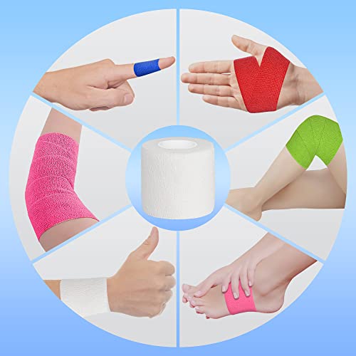 Tindobewan Self Adhesive Bandage Wrap, 2 Inches 8 Rolls White - color: White, size: 2 Inch