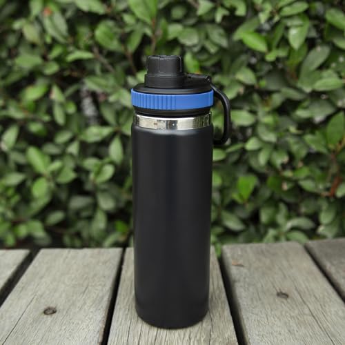 Lid for Hydro Flask Wide Mouth Sport Water Bottles, Spout Lid for Hydroflask 18 oz 32 oz 40 oz Wide Mouth Bottle Lid Replacement Cap (Black+ Grey) - color: Black+ Grey