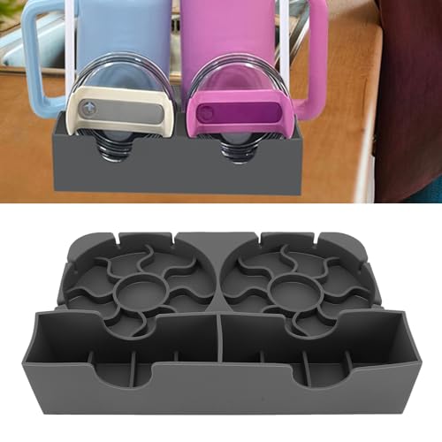 Non-Slip Silicone Bottle Drying Rack for Water Bottles - Space-Saving Stand for Home, Office, Kitchen (Gray) - color: Gray