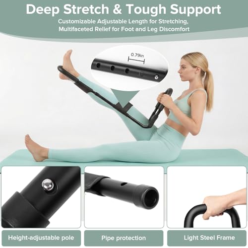 Hamstring Stretcher, Knee Extension & Pain Relief Device for Lower Body Flexibility, Adjustable Back, Leg, Calf & Hip Stretching Tool, Improves Range of Motion, Knee Pain Relief