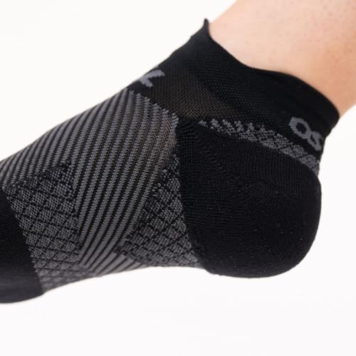 OrthoSleeve FS4 Plantar Fasciitis Compression Socks - color: Aqua No-Show, size: Small