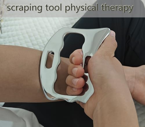 Muscle Scraper Tool Set, Stainless Steel IASTM Tools for Physical Therapy, Scar Tissue Breakdown, Fascia Release, 5 Piece Kit with Carrying Case - style: GYX COELE-5 set B