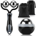 Ceenna 2 Pcs Massage Ball Roller Hot and Ice Cold with Drawstring Bag