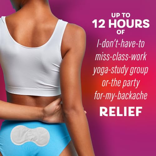 Pamprin Heat Relief Menstrual Patches for Portable Menstrual Pain Relief of Cramps and Backaches, 3 Count - style: Heat Patches
