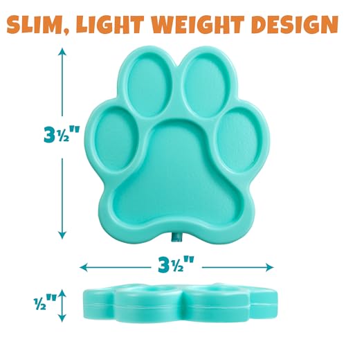 Kids Hard Ice Packs 3 Pack, Slim Reusable Freezer Packs for Lunch Boxes - color: Paw Print