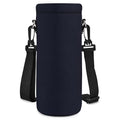 AUPET Water Bottle Sling Bag Carrier Crossbody Sleeve,Insulated Neoprene Bottle Case Holder Pouch Cover 500ML/17oz with Shoulder Strap for Walking Women Men - color: Pure Black